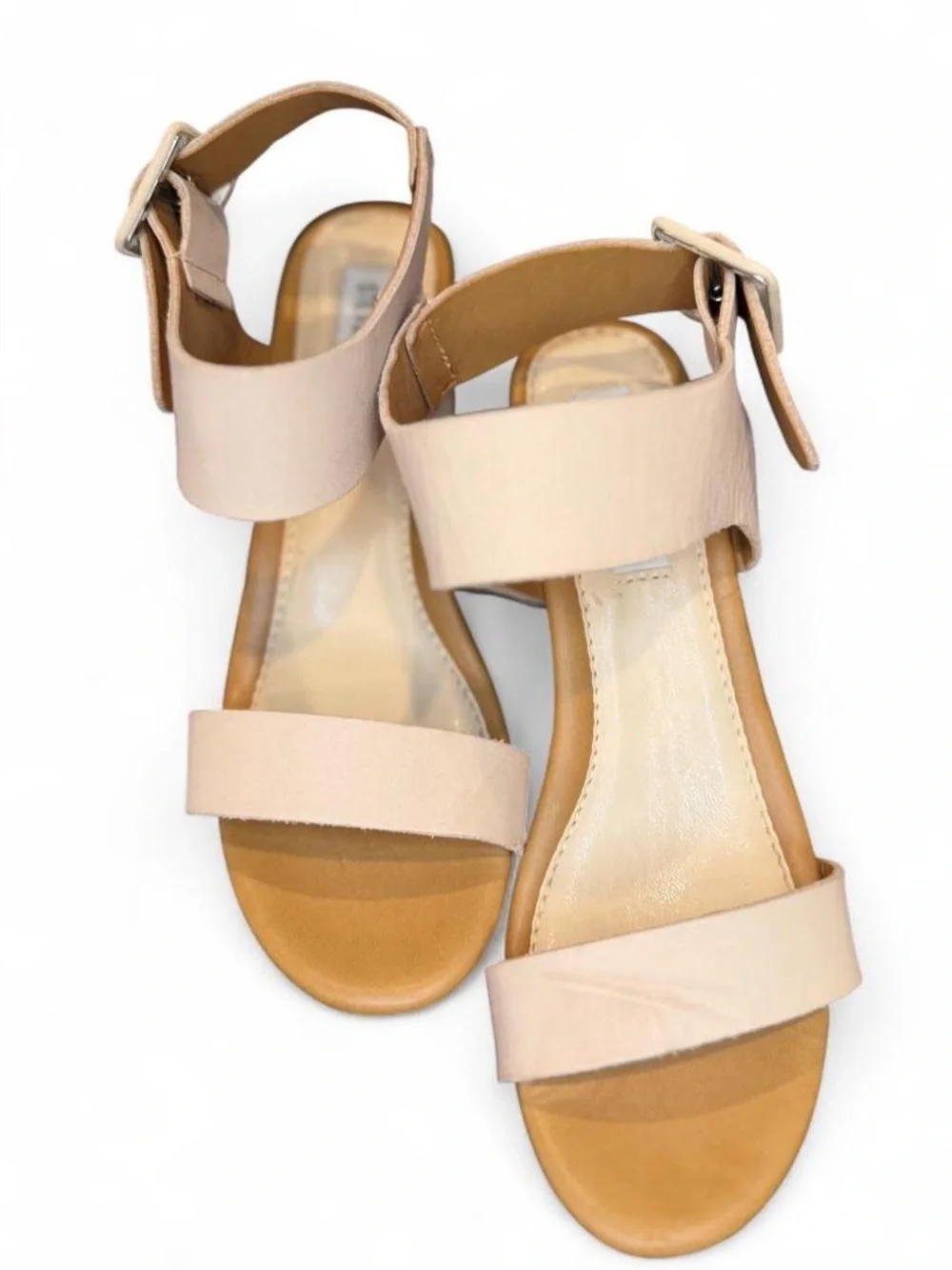 Steve Madden Nylee Leather Platform Wedge Sandals, Size 8.